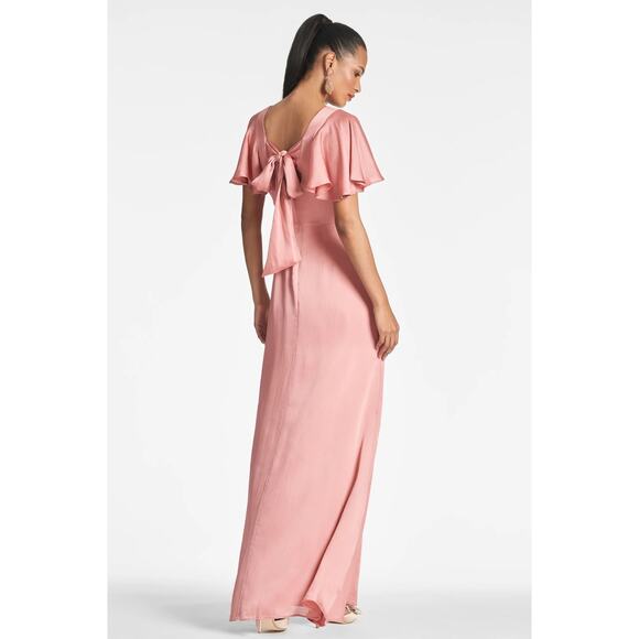 Sachin & Babi NWT- CORAL AURORA FLORAL A-LINE GOWN -ROUGE - Sz:6 Ret $398. - Picture 3 of 4